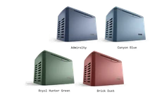 Exclusive Kohler Colors 20kW Kohler Generator 20RCA Bright Colors in Royal Hunter Green, Admiralty, Canyon Blue, and Brick Dust